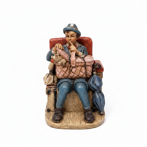 Boy with Puppy Decorative Figurine